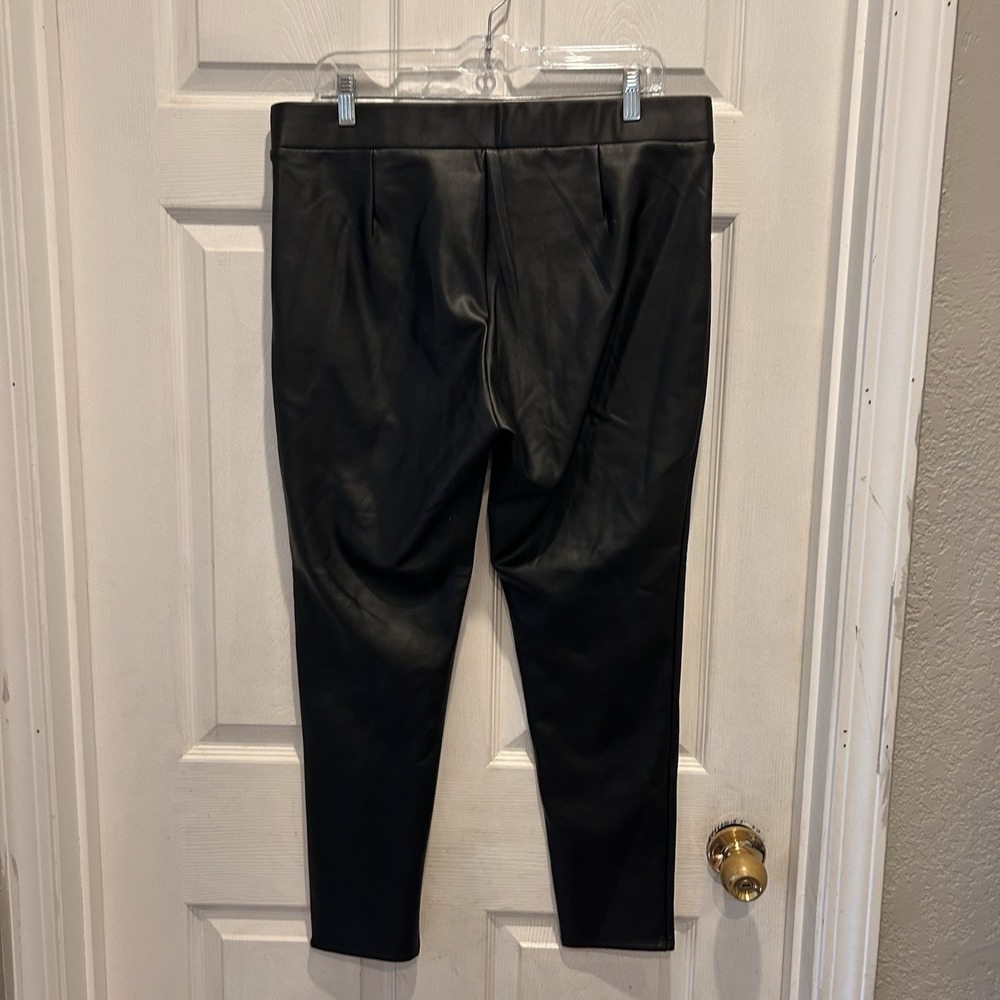 Loft Faux Leather Leggings NWT Size Large Biker Moto - Picture 4 of 7